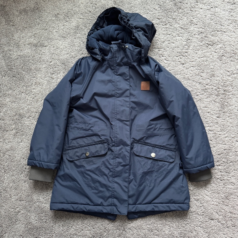 Kuling Fleece-lined Navy Hooded Winter Jacket 4-5T